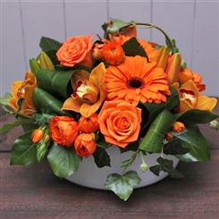 Flame Centre Piece Waterfall Flowers Florist Kettering